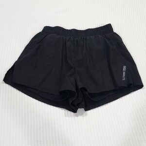 Gym Minute Womens Black Double Layer Athletic Running Shorts Size Small S 4
